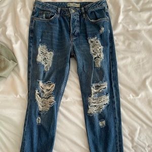 MOTO Super Ripped Boyfriend Jeans